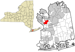 Nassau County New York incorporated and unincorporated areas North Hills highlighted